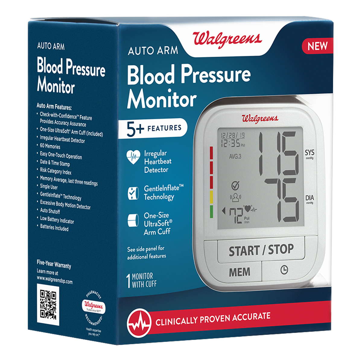 WGNBPA-220 Arm Blood Pressure Monitor package side view